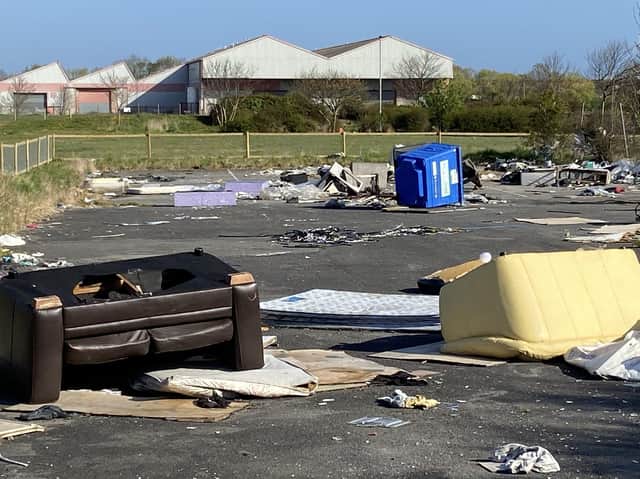 Rubbish dumped at Oakesway Industrial Estate in 2020. Picture by FRANK REID