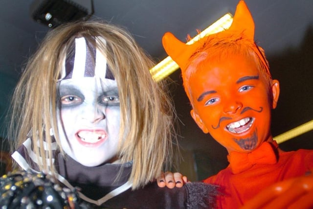 St Bega's RC Primary School pupils Eve Gooding and Joel Barry had fun at Halloween 14 years ago.