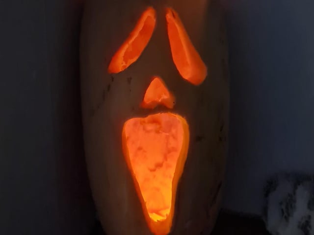 A familiar scary mask for those of us of a certain age. Celebrating National Pumpkin Day and Halloween with Andrew Newton.