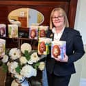 Meynell & Mason funeral service arrangers Carole Lester and Julia Masshedar with some of the Easter eggs donated to their annual collection so far.
