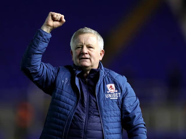 Middlesbrough manager Chris Wilder. PA Images.