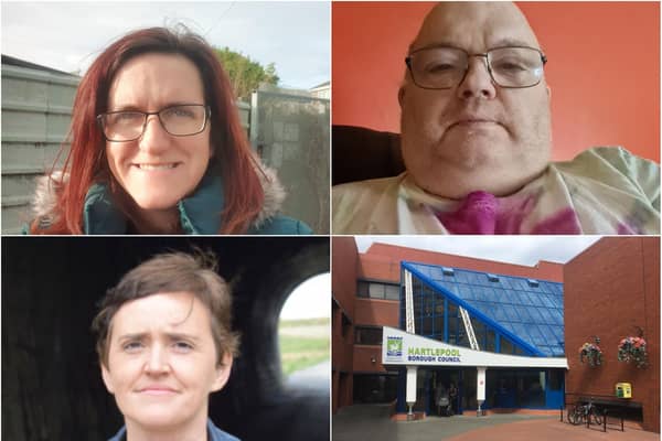 Three of the four candidates standing in Hartlepool Borough Council De Bruce ward. Clockwise from top left, Rachel Creevy, Tony Mann and Anne Marie Waters. Tony Normandale did not provide a photo.