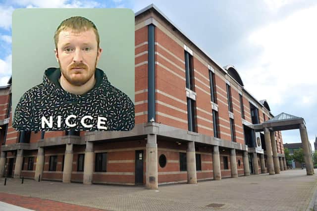 Jason Sanderson was jailed for 30 months at Teesside Crown Court.