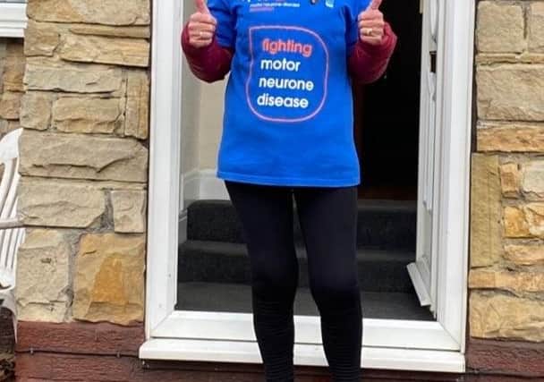 Sandra Hamilton who is walking 100 miles to raise money and awareness after her husband Brian died of MND.