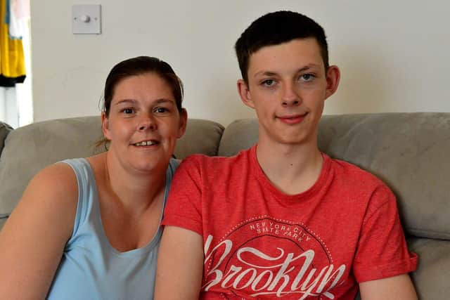 Natasha Johnston with her son Joshua Readman who can have surgery after a successful fundraising appeal.