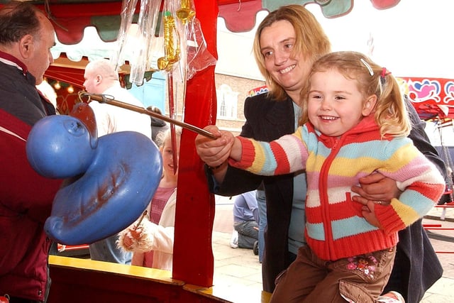 Families enjoy the Easter fair at the Historic Quay in 2006.