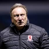 Neil Warnock, manager of Middlesbrough, reacts during the Sky Bet Championship match between Sheffield Wednesday and Middlesbrough at Hillsborough Stadium on December 29, 2020.