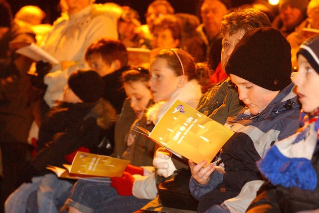 The hospice's light up a life service got a huge turnout in 2006.