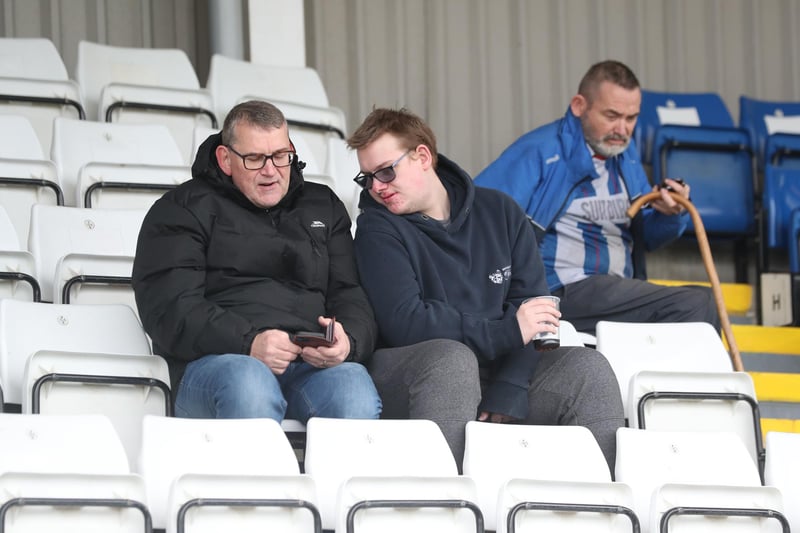 Hartlepool United supporters ahead of the fixture with Stevenage. (Photo: Mark Fletcher | MI News)