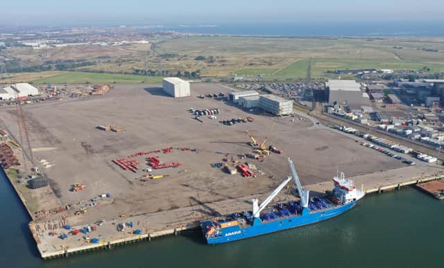 Able Seaton Port is creating 120 new jobs after securing a deal to carry out work for the largest wind farm in the world.