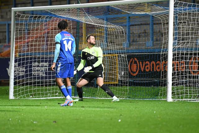 Sam Johnson was in inspired form for FC Halifax Town against Hartlepool United.
