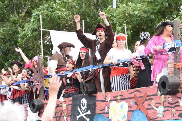 Members of the Chelsea Lupton School of Dance entertain the crowd with a pirate theme.