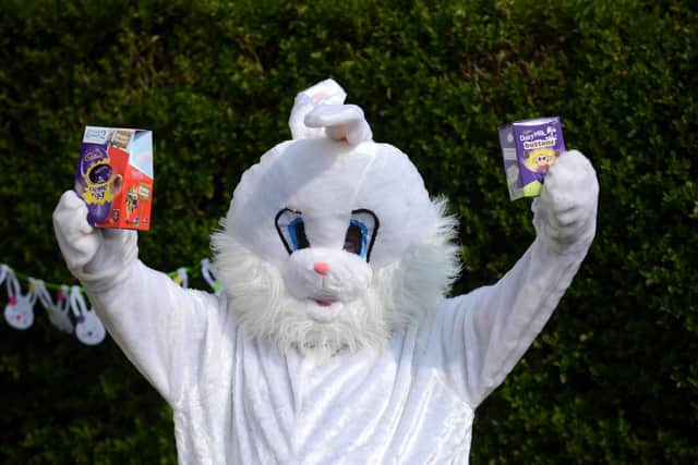 Less Watts is to deliver Easter eggs dressed as the Easter Bunny.