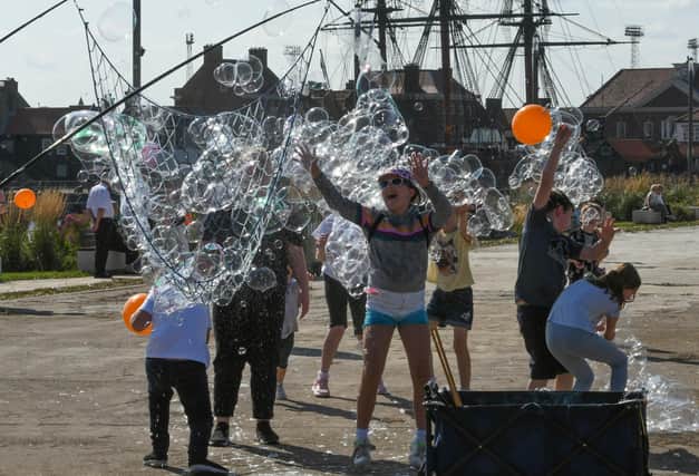 Bubble fun at the Hartlepool Waterfront Festival Rebirth 2021, on Saturday.