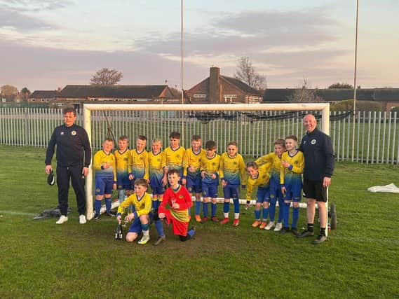 The Hartlepool St Francis U10 Royals squad and their coaches.