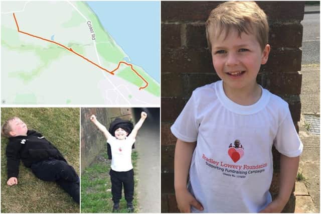 William Lloyd of Hartlepool walked 3.7 miles in the Bradley Lowery Foundation's 6k in 6 Days Challenge.