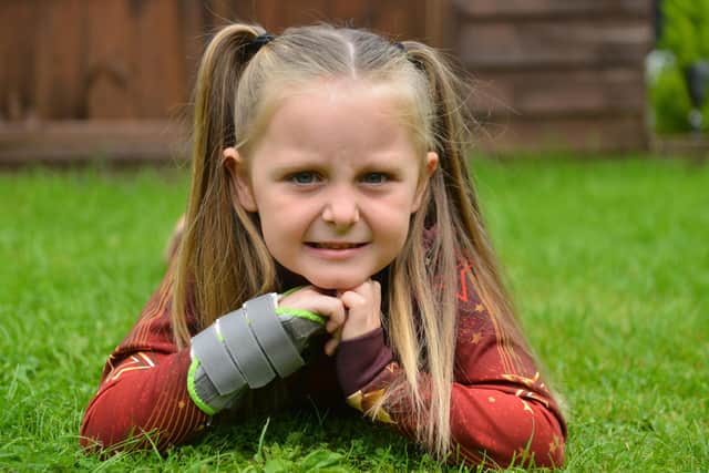 Dancer Tia-Rose Crannage, 5, who is determined to take part in a dance competition.