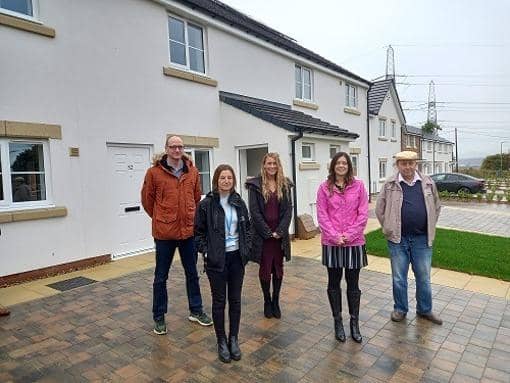 Flashback to the completion of new council homes in Greatham in 2022. Left to right, Councillor Shane Moore, Kirsty Birbeck, from Homes England, Hartlepool Borough Council principal housing officer Amy Waller, Hartlepool Borough Council assistant director (development and growth) Bev Bearne and ward councillor Bob Buchan.