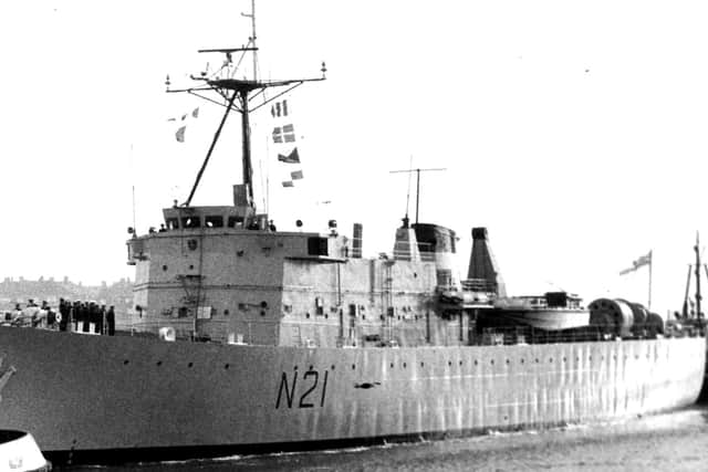 HMS Abdiel on a visit to Hartlepool.