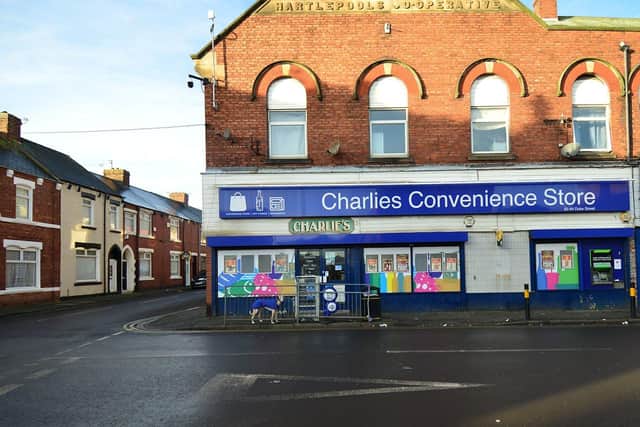 Charlie's Convenience Store, in Duke Street, Hartlepool.