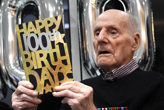 Hartlepool Veteran Roland Payne celebrates his 100th  birthday.