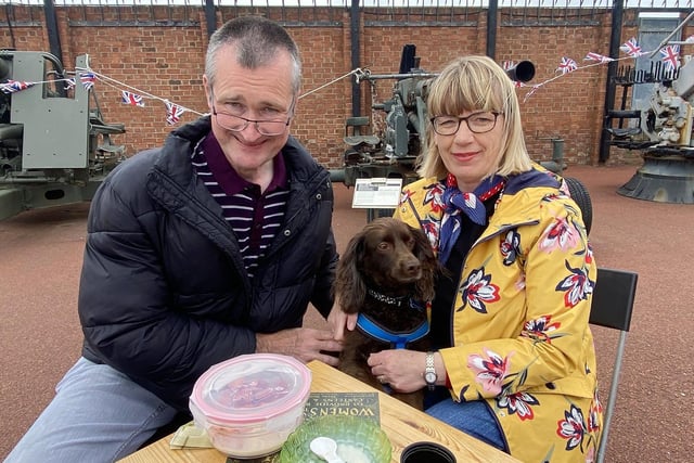 John and Christine enjoying a picnic with their dog Alfie during the Queen's Jubilee celebrations at Heugh Battery Museum on the Headland last year. Picture by Frank Reid.