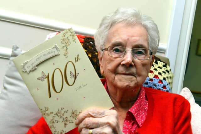 Field View Care Home resident Sheila Dunn celebrates her 100 birthday