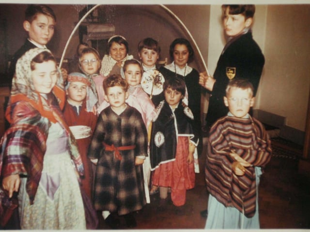 A picture of a Nativity show at West View's Holy Trinity Church. Year unknown.