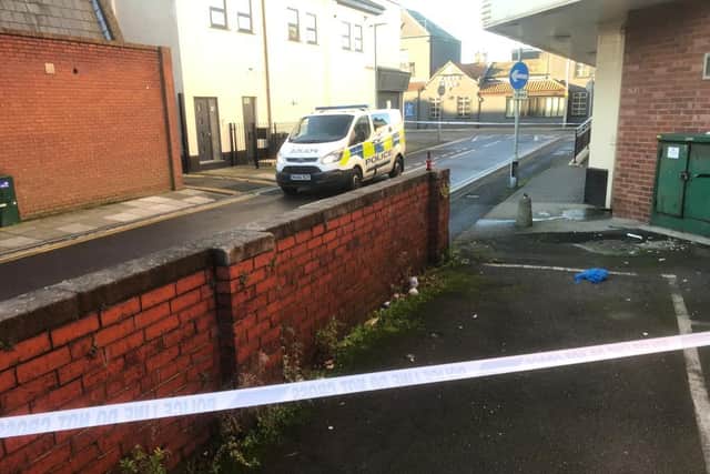 The area near Carlton Bingo was taped off as police investigated the report of rape in December last year.