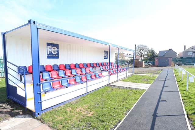 FC Hartlepool have added a new 63-seater stand to their Grayfields stadium. Picture by Michael Driver
