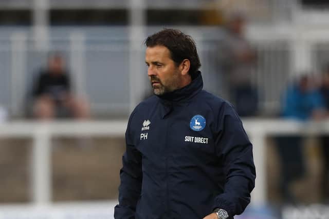 Paul Hartley is still searching for his first league win as Hartlepool United manager. (Credit: Mark Fletcher | MI News)