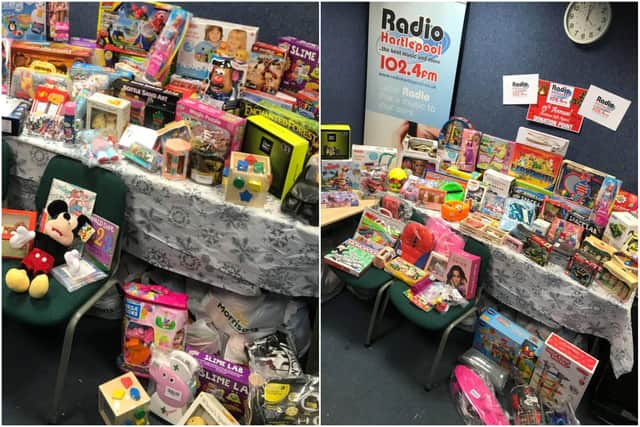 Some of the thousands of children's toys received by Radio Hartlepool's annual Christmas appeal.