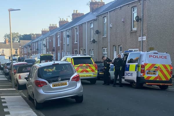 Emergency services attend an incident in Ellison Street, Hartlepool. Picture by FRANK REID