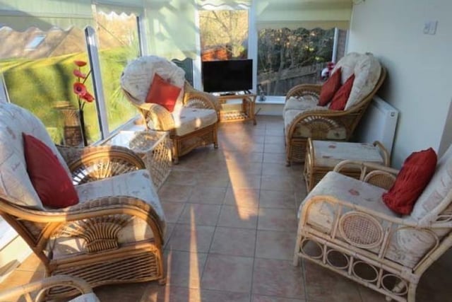 The conservatory in the Cresswell Road property has easy access to the garden.