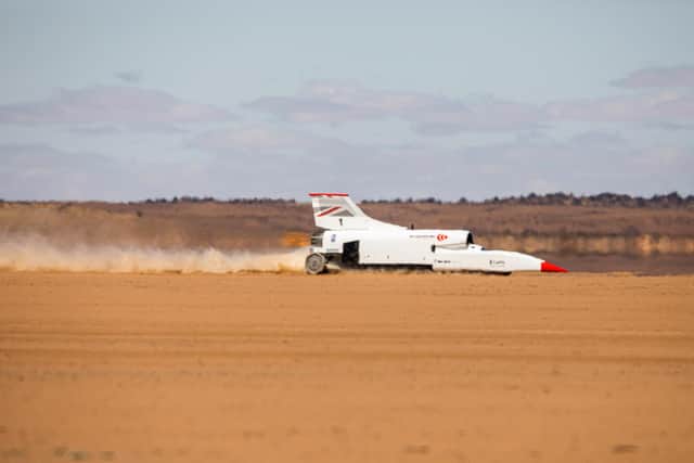 The car aims to set a new World Land Speed Record but needs new funding.