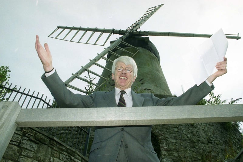 William Ault, director Sunderland's Environment Department celebrates Fulwell Mill's Lottery grant which was granted in August 1999.