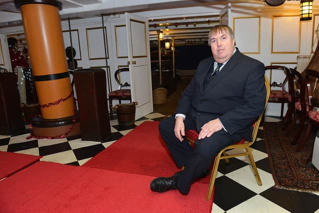 HMS Trincomalee general manager David McKnight on the mess deck of HMS Trincomalee in 2015.