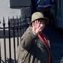 Brenda Blethyn says hello to the locals as she films for the final season of Vera.
