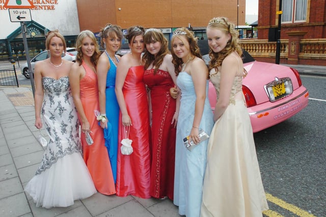 Students from St Hild's all ready for their prom.