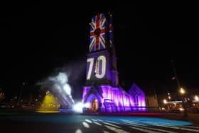 Christchurch in Church Square, Hartlepool illuminated for the Queen's Platinum Jubilee last year.