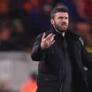 MIDDLESBROUGH, ENGLAND - MARCH 14: Middlesbrough Head Coach Michael Carrick reacts on the sidelines during the Sky Bet Championship between Middlesbrough and Stoke City at Riverside Stadium on March 14, 2023 in Middlesbrough, England. (Photo by Stu Forster/Getty Images)