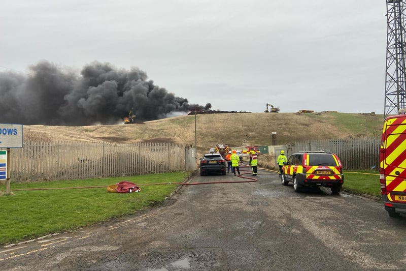The Hartlepool Mail's chief photographer took this photo of fire crews getting ready to tackle the blaze.