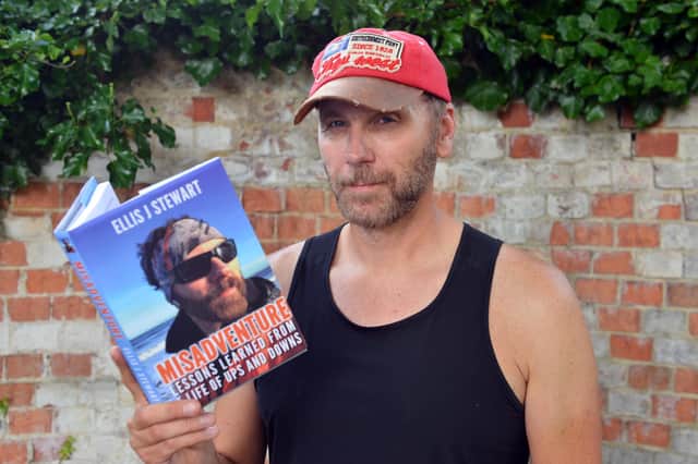 Former Everest attempt climber and author Ellis Stewart with his new book.