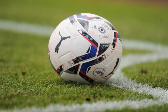 A detailed view of a Puma EFL ball (Photo by Alex Burstow/Getty Images)