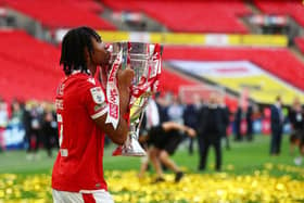 Middlesbrough loanee Djed Spence helped Nottingham Forest to promotion to the Premier League in the play-off final. (Photo by Christopher Lee/Getty Images)