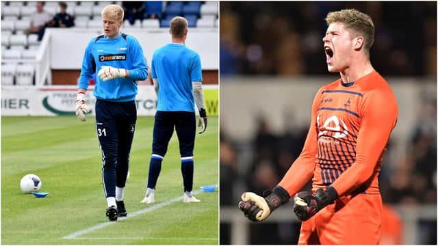 Hartlepool United goalkeepers Brad Young (left) and Ben Killip (right).