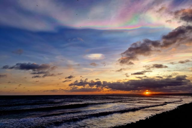 Thanks to Karen Jones for this stunning photo of the Nacreous clouds over Seaton Carew.