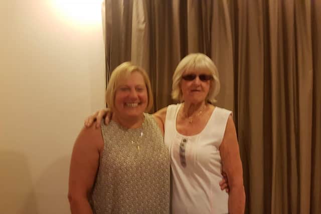 Joan Holland and Joan Balderson, pictured on their break, now have concerns about how they will get back to the UK.