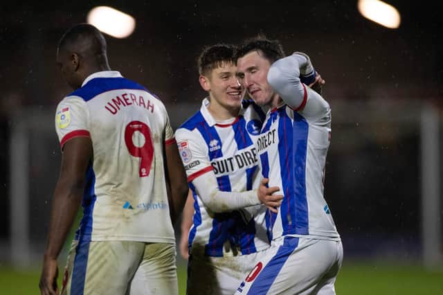 Hartlepool United secured a significant win over Rochdale at the Crown Oil Arena. (Credit: Mike Morese | MI News)