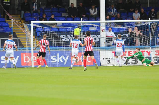 Hartlepool United took an early lead against Sunderland. Picture by FRANK REID.